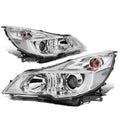Pair Projector Headlight Chrome Housing Clear Side Headlamps Left + Right L5391