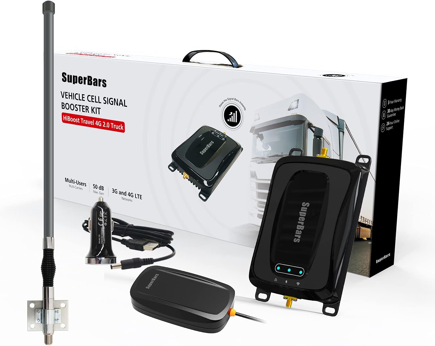 Cell Phone Signal Booster with 2 Indoor Antennas O2469