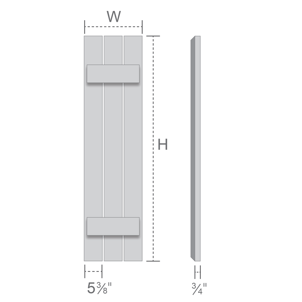 Rough Sawn Western Red Cedar Framed Board-n-Batten Shutters with Z-Bar O810